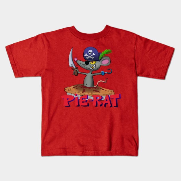 Pie-Rat Kids T-Shirt by wolfmanjaq
